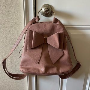 Blush backpack purse